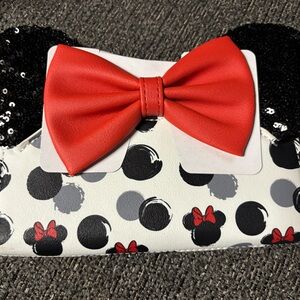 Loungefly Red and Black Bow Bag